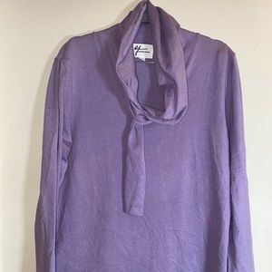 Andrea Jovine Womens Purple Soft Cozy Comfy Stretch Sweater XL  EUC